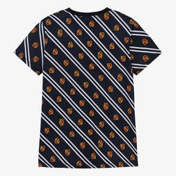 Guess-تيشيرت تينز ولادي قطن لون أسود وأبيض | Childrensalon Outlet