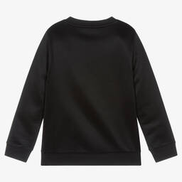 Guess-Teen Boys Black Jersey Logo Sweatshirt  | Childrensalon Outlet