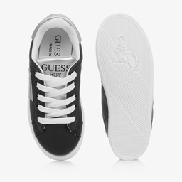 Guess-Teen Boys Black Logo Trainers | Childrensalon Outlet