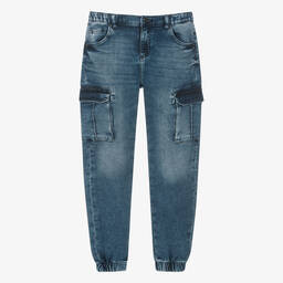 جيس-جينز جوغرز كارغو قطن دنيم لون أزرق للمراهقين | Childrensalon Outlet