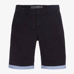 Guess-Teen Boys Blue Chino Shorts | Childrensalon Outlet