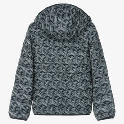 Guess-Teen Boys Blue Monogram Puffer Jacket | Childrensalon Outlet