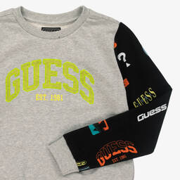 Guess-Серый хлопковый свитшот | Childrensalon Outlet