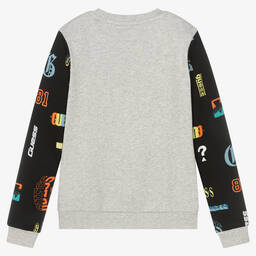 Guess-Серый хлопковый свитшот | Childrensalon Outlet