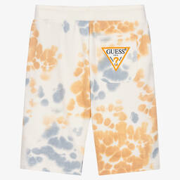 Guess-Кремовые хлопковые шорты с эффектом тай-дай | Childrensalon Outlet