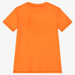 Guess-Teen Boys Orange Cotton Logo T-Shirt | Childrensalon Outlet