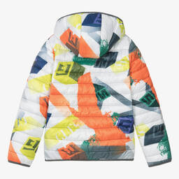 Guess-Teen Boys Orange & Green Puffer Jacket | Childrensalon Outlet