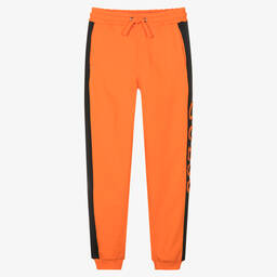 Guess-Teen Boys Orange Logo Joggers | Childrensalon Outlet