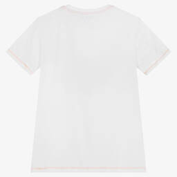 Guess-Teen Boys White Cotton Logo T-Shirt | Childrensalon Outlet