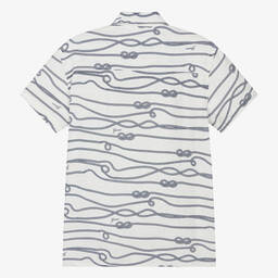 Guess-قميص فيسكوز وكتان لون أبيض للمراهقين | Childrensalon Outlet