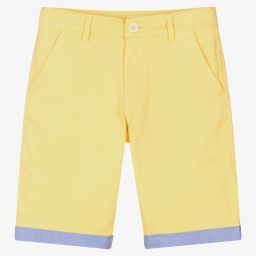 Guess-Teen Boys Yellow Chino Shorts | Childrensalon Outlet