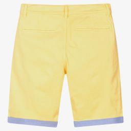 Guess-Teen Boys Yellow Chino Shorts | Childrensalon Outlet