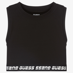 Guess-Черный укороченный топ для подростков | Childrensalon Outlet