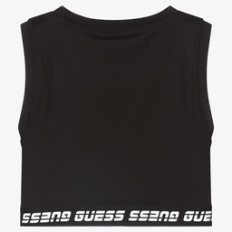 Guess-Черный укороченный топ для подростков | Childrensalon Outlet