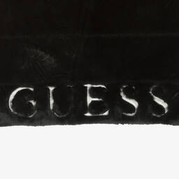 Guess-جيليه هودي تينز بناتي فرو صناعي لون أسود | Childrensalon Outlet