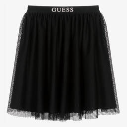 Guess-تنورة شبك لون أسود للمراهقات | Childrensalon Outlet