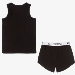 Guess-Teen Girls Black Short Pyjamas | Childrensalon Outlet