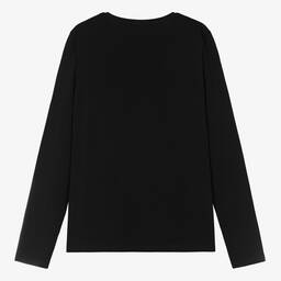 Guess-Teen Girls Black & Silver Diamanté Top | Childrensalon Outlet