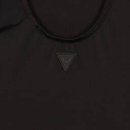 Guess-Teen Girls Black Triangle Logo Swimsuit | Childrensalon Outlet