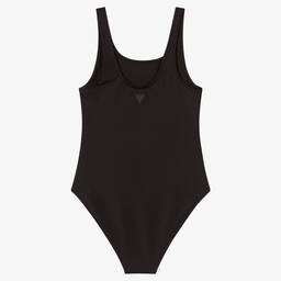Guess-Teen Girls Black Triangle Logo Swimsuit | Childrensalon Outlet
