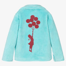 Guess-Teen Girls Blue Banksy Jacket | Childrensalon Outlet