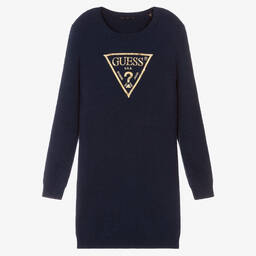 Guess-Синее платье-свитер для девочек-подростков | Childrensalon Outlet