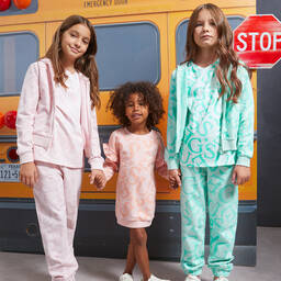 Guess-Teen Girls Green Logo Joggers | Childrensalon Outlet