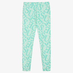 Guess-Teen Girls Green Logo Joggers | Childrensalon Outlet
