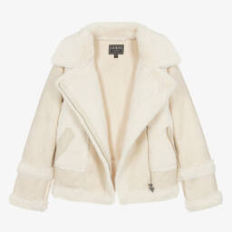 Guess-Кремовая куртка из искусственной замши | Childrensalon Outlet
