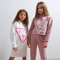 Guess-Teen Girls Ivory Logo Dress | Childrensalon Outlet