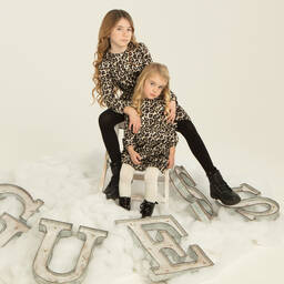 Guess-Атласное платье с леопардовым принтом | Childrensalon Outlet
