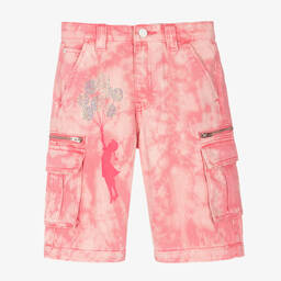 Guess-Teen Girls Pink Banksy Cargo Jeans | Childrensalon Outlet