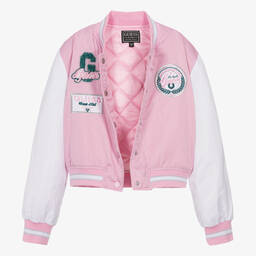 Guess-Teen Girls Pink Bomber Jacket | Childrensalon Outlet