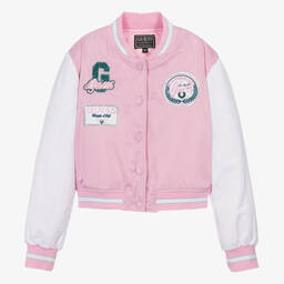 Guess-Teen Girls Pink Bomber Jacket | Childrensalon Outlet