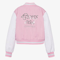 Guess-Teen Girls Pink Bomber Jacket | Childrensalon Outlet