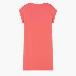 Guess-Розовое хлопковое платье-футболка | Childrensalon Outlet