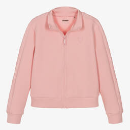 Guess-توب هودي قطن جيرسي لون زهري للمراهقات | Childrensalon Outlet