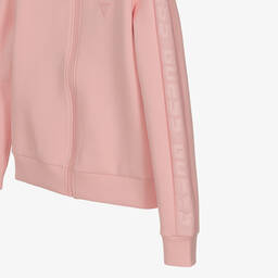 Guess-توب هودي قطن جيرسي لون زهري للمراهقات | Childrensalon Outlet