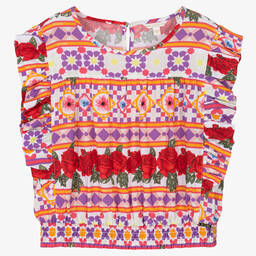 Guess-Розовая укороченная блузка | Childrensalon Outlet