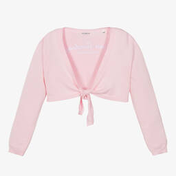 Guess-Teen Girls Pink Knitted Viscose Cardigan | Childrensalon Outlet