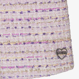 Guess-شورت تويد لون زهري وبنفسجي للمراهقات | Childrensalon Outlet