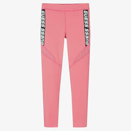Guess-Teen Girls Pink Logo Leggings | Childrensalon Outlet
