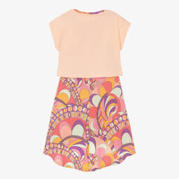 Guess-Розовая футболка и платье с принтом | Childrensalon Outlet