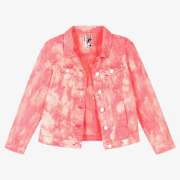 Guess-Розовая джинсовая куртка с эффектом тай-дай | Childrensalon Outlet