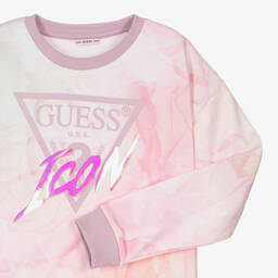 Guess-Teen Girls Pink Tie-Dye Sweatshirt | Childrensalon Outlet