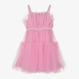 Guess-Teen Girls Pink Tulle Dress | Childrensalon Outlet