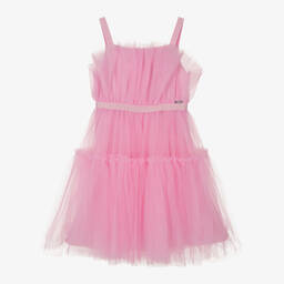 Guess-Teen Girls Pink Tulle Dress | Childrensalon Outlet