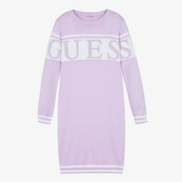 Guess-Teen Girls Purple Knitted Dress | Childrensalon Outlet