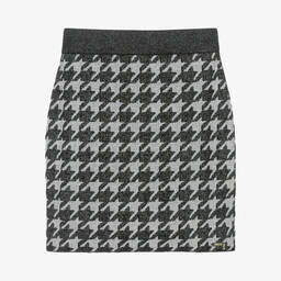 Guess-Трикотажная юбка в гусиную лапку с блестками | Childrensalon Outlet