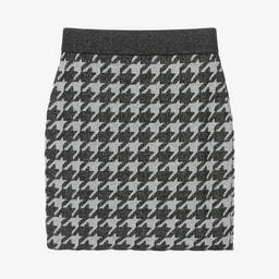 Guess-Трикотажная юбка в гусиную лапку с блестками | Childrensalon Outlet